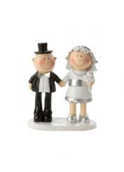 Dekofigur CREApop Jubilaeumspaar silber 25 Jahre, 5,5 cm 