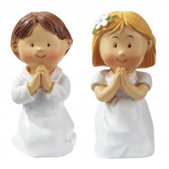Dekofigur CREApop Kommunion/Konfirmations Mädchen 4,5 cm, knieend 