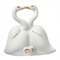 Dekofigur CREApop Porzellan-Schwäne 6 cm 