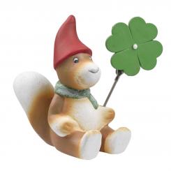 Dekofigur Eichhörnchen mit Clip, 9 x 4,5 cm 