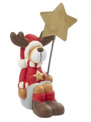 Dekofigur Weihnachts-Elch II, mit Clip,  9 x 4,3 cm 