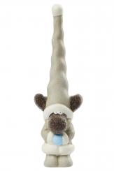 Dekofigur Weihnachts-Wichtel, 11,5 cm, beton-optik 