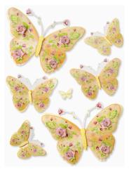 Dekosticker 3D XXL-Sticker, Schmetterling, orange 