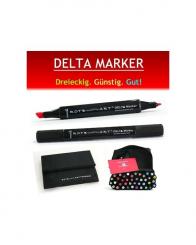Delta Marker mit 2 Malspitzen 