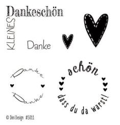 Dini Design Clearstempel 7 x 8cm - Danke 