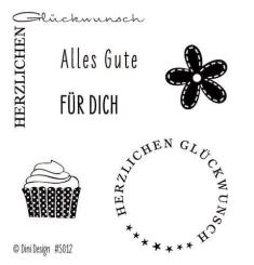 Dini Design Clearstempel 7 x 8cm - Glückwunsch 