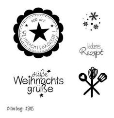 Dini Design Clearstempel 7 x 8cm - Weihnachtsbäckerei 