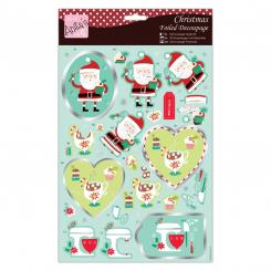 Docrafts 3D-Stanzbogen mit Silberfolie - Anita's - Süße Weihnacht 
