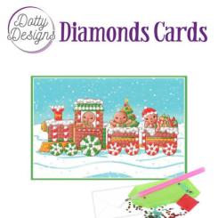 Dotty Designs Diamonds Karte 10 x 15cm - Malen mit Diamanten - Weihnachtszug 
