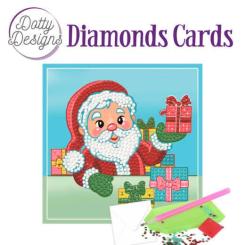 Dotty Designs Diamonds Karte 15 x 15cm - Malen mit Diamanten - Weihnachtsmann 