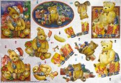 Dufex Metallgravur 3D Bogen Weihnachtsteddy 