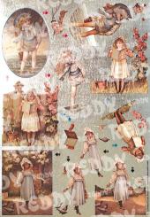 Dufex - Metallgravur 3D Stanzbogen Nostalgische Kinder 