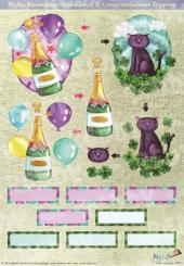 Dufex Metallgravur 3D Stanzbogen Viel Glück - Alles Gute 