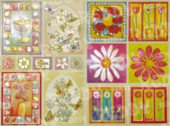 Dufex - Metallgravur Stickerbogen Blumen 1 