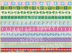 Dufex - Metallgravur Stickerbogen Ränder & Borten 