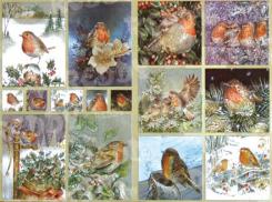 Dufex - Metallgravur Stickerbogen Rotkehlchen 