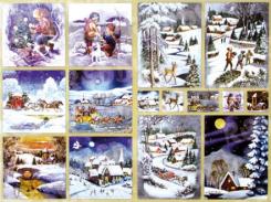 Dufex - Metallgravur Stickerbogen Winterlandschaften 