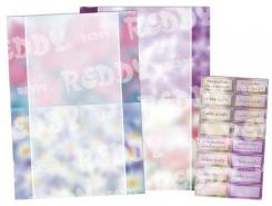 Dufex Multifunktionskarten Set floral, rot-lila 