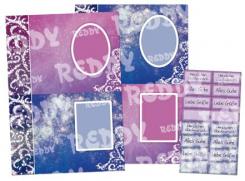 Dufex Multifunktionskarten Set weihnachtlich, violett flieder 