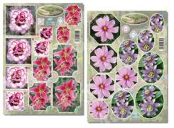 Dufex Shimmer 2 Pyramiden Stanzbögen Blumen 3 