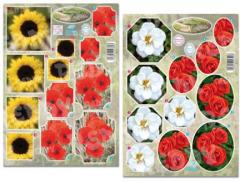 Dufex Shimmer 2 Pyramiden Stanzbögen Blumen 4 