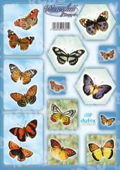 Dufex Stanzbogen Wasserfallkarten, Schmetterlinge 