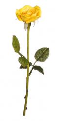Edele Dekorations Rose am Stiel gelb 30cm 
