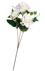 Edle Dekorations Rosen am Stiel weiss 56cm 