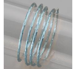 Efco Aludraht Aluminiumdraht Eloxiert Prägung Welle ø 2mm x 2m türkis türkis