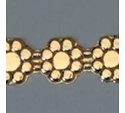 Efco Kerzen - Wachsborte Blumen gold 240x8mm 