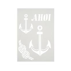 Efco Schablonen - Stencil transparent DIN A4 - Ahoi 4-teilig 