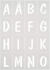 Efco Schablonen - Stencil transparent DIN A4 - Buchstaben A - O 16-teilig 