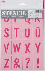 Efco Schablonen - Stencil transparent DIN A4 - Buchstaben Ö - ! 16-teilig 