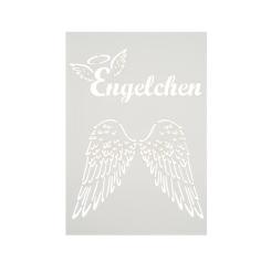 Efco Schablonen - Stencil transparent DIN A4 - Engelchen und Engelsflügel 2-teilig 