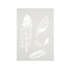 Efco Schablonen - Stencil transparent DIN A4 - Federn 4-teilig 