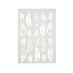 Efco Schablonen - Stencil transparent DIN A4 - Federn Fläche 19-teilig 