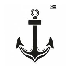 Efco Schablonen - Stencil transparent DIN A4 - Großer Anker 1-teilig 