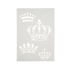 Efco Schablonen - Stencil transparent DIN A4 - Kronen 4-teilig 