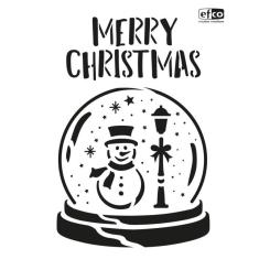 Efco Schablonen - Stencil transparent DIN A4 - MERRY CHRISTMAS 2-teilig 