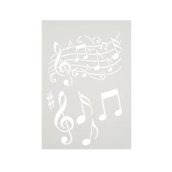 Efco Schablonen - Stencil transparent DIN A4 - Musik 6-teilig 