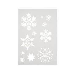 Efco Schablonen - Stencil transparent DIN A4 - Schneekristalle 11-teilig 