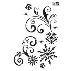 Efco Schablonen - Stencil transparent DIN A4 - Schneekristalle & Ornamente 1-teilig 