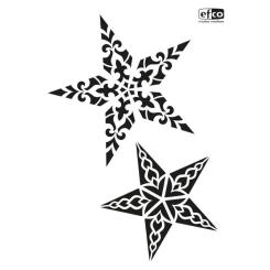 Efco Schablonen - Stencil transparent DIN A4 - Sterne 2-teilig 