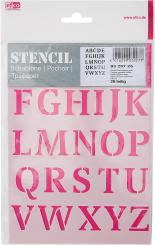 Efco Schablonen - Stencil transparent DIN A5 - Buchstaben groß 26-teilig 
