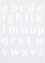Efco Schablonen - Stencil transparent DIN A5 - Buchstaben klein 26-teilig 