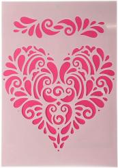 Efco Schablonen - Stencil transparent DIN A5 - Herz 2-teilig 