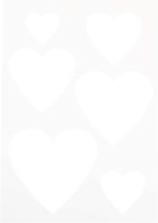 Efco Schablonen - Stencil transparent DIN A5 - Herzen 6-teilig 
