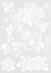 Efco Schablonen - Stencil transparent DIN A5 - Rosen 7-teilig 