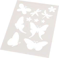 Efco Schablonen - Stencil transparent DIN A5 - Schmetterlinge 11-teilig 