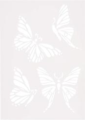 Efco Schablonen - Stencil transparent DIN A5 - Schmetterlinge 4-teilig 